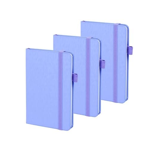 Image of ONAVIA A6 Pocket Notebook 3 Pack, 3.5" x 5.7", Hardcover Lined Journals for School Notes, Study, Homework, Daily Planning and Journaling, 160 Pages (80 Sheets), Cornflower Blue