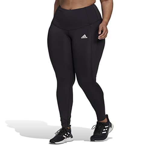 Image of adidas Women's Plus Size Feelbrilliant Tight, Black/White, 2X