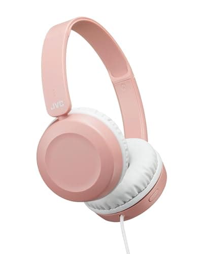 Image of JVC HA-S31M Wired Over-Ear Headband Headphones with Microphone & Remote - Dusty Pink