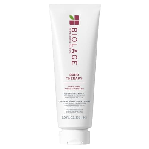 Image of Biolage Bond Therapy Conditioner, Cleansing & Repairing, Enriched with Coconut Oil & Citric Acid, For Over-Processed Hair, 236ml