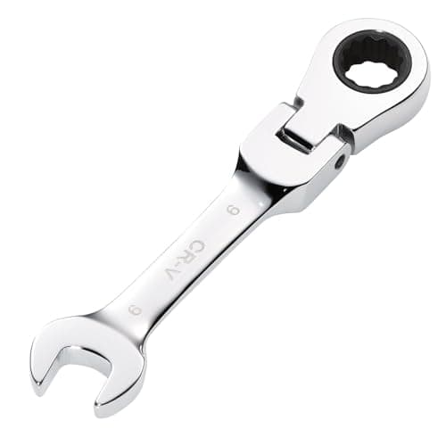 Image of Draper 27964 HI-TORQ Metric Stubby Flexible Head Ratchet Combination Spanner, 9mm