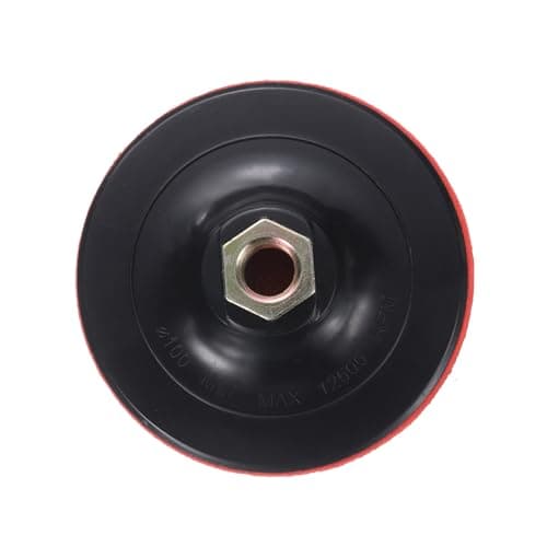 Image of sourcing map 4 Inch Hook and Loop Backing Sanding Pads with M14 Thread for Diamond Sanding Finishing Polishing Buffing Pads, Black + Red 1pcs
