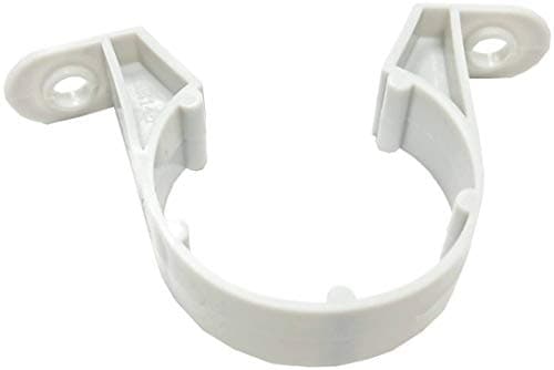 Image of Merriway BH06823 (4 Pcs) Push/Compression Fit Waste Pipe Clips, 32mm Grey (1.1/4 Inch) - Pack of 4 Pieces