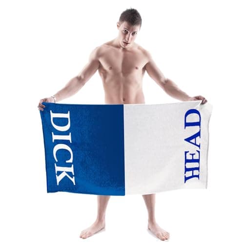 Image of #winning Dick/Head Bath Towel Machine Washable 100% Polyester Novelty Gag Gift
