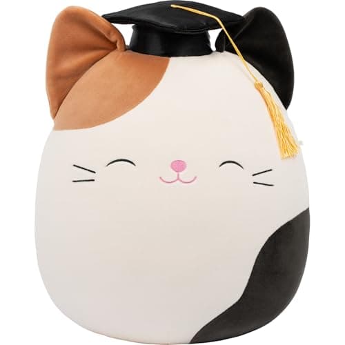Image of Squishmallows Original 12-Inch Cam the Calico Cat in Graduation Cap - Offical Jazwares Plush (Medium-Sized)