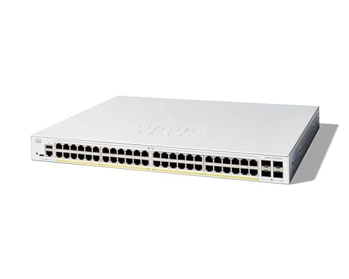 Image of Cisco Catalyst 1300-48P-4X Managed Switch, 48 Port GE, PoE, 4x10GE SFP+, Limited Lifetime Protection (C1300-48P-4X)