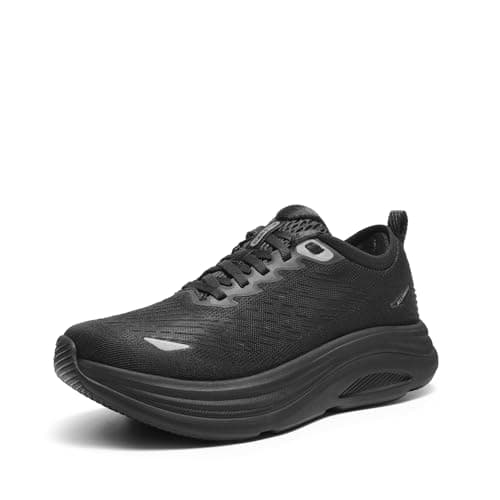 Image of ALLSWIFIT Women's Walking Shoes Cushion Running Tennis Shoes Non-Slip Comfortable Breathable Workout Gym Sports Athletic Fashion Sneakers,Size 8,All Black,SARS26004W