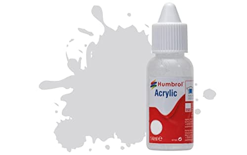 Image of Humbrol Model Paint - DB0147 No 147 Light Grey - Matt (14ml), Acrylic Paint for Models, Plastic, Metal, Wood, Glass, Ceramics and More, Touch Up Coat - Hobby Bottle for Craft Kits