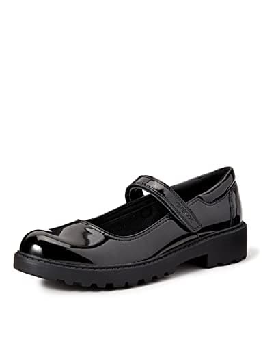 Image of Geox Girl's J Casey Girl P Ballerina, Black,1.5 UK