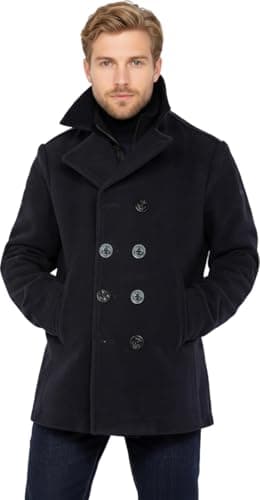 Image of Schott NYC Men's Cyclone2 Jacket, Blue (Navy), S UK