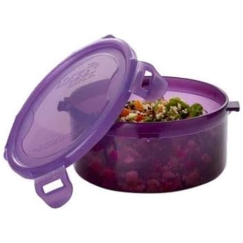 Image of LocknLock Eco Food Containers with Lids - Round 600ml (12.7 x 6.8cm), Airtight, Watertight, BPA Free & Dishwasher Safe