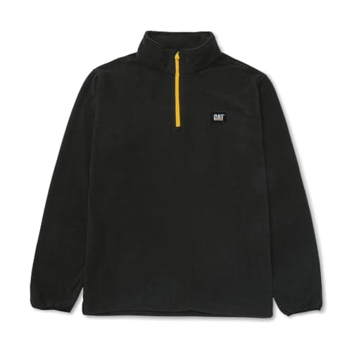 Image of Caterpillar Microfleece Quartzip Adults Black Medium Mens
