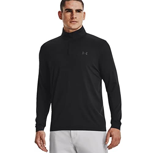 Image of Under Armour Mens 2023 Playoff 1/4 Zip Golf Sweater - Black - M