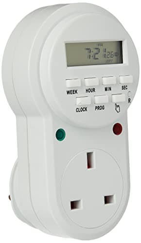Image of Electronic digital mains Timer Socket Plug-in with LCD Display 12/24 Hour 7 Days