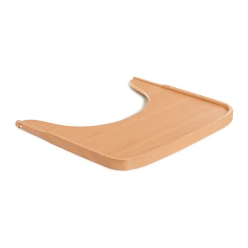 Image of hauck Alpha Wooden Tray, Natural - Tray for Alpha+ Wooden Highchair, FSC® Certified Beech Wood, 6 Months+, Easy to Clean, Raised Edge