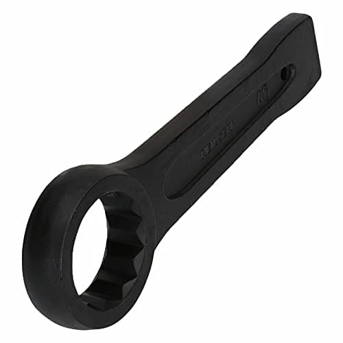 Image of TOP-VIGOR 24 mm Slogging Ring Spanner Striking Straight Handle Box End Wrench Metric Single Ring Flat Spanner Slogging Wrenches for Various Hex Head Bolt