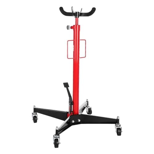 Image of Youyijia 0.5T Hydraulic Telescopic Transmission Jack Lift 100cm - 190cm with Foot Pedal - Professional Car Gearbox Workshop Lift