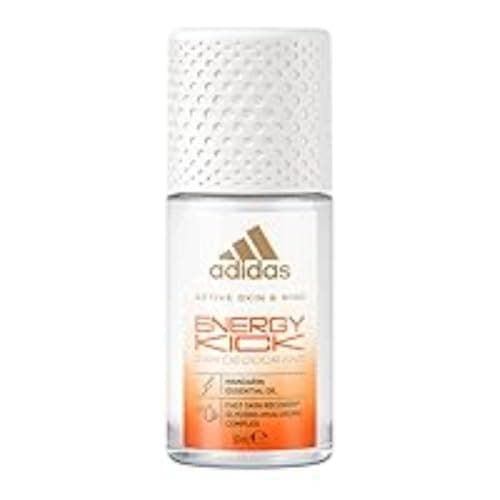 Image of adidas Energy Kick Roll-On Deodorant for Her, with Mandarin Oil and 24 Hour Freshness with Skin-Friendly Formula, 50 ml