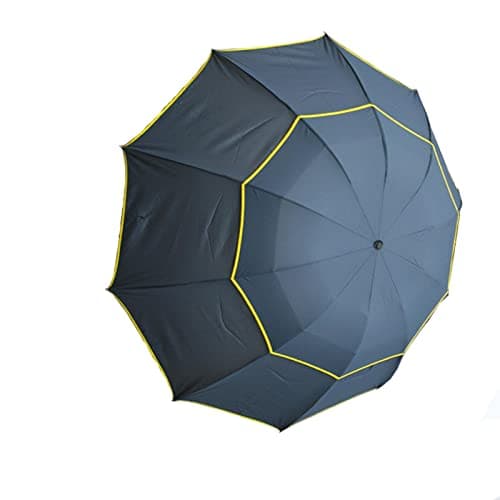 Image of Lam-lord Golf Umbrella Windproof and Rainproof, Diameter 130cm Folding Large Umbrella with Double Canopy for 2 to 3 Persons Anti UV Sunshade & Rain Umbrella(Blue)