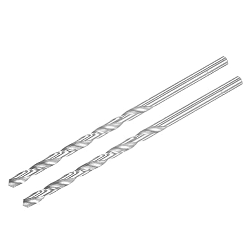 Image of sourcing map HSS(High Speed Steel) Extra Long Twist Drill Bits, 6.2mm Drill Diameter 160mm Length for Hardened Metal Woodwork Plastic Aluminum Alloy 2 Pcs