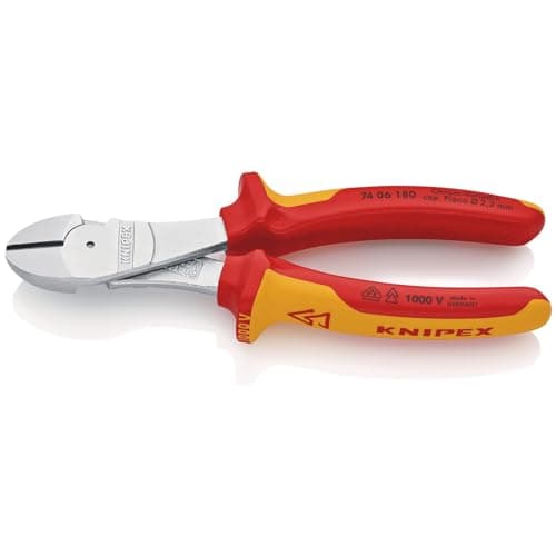Image of KNIPEX 74 06 180 SB VDE Insulated High Leverage Diagonal Cutter, 180 mm