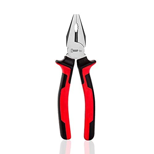 Image of Sharp-tec Combination Pliers 160mm, Multifunction for Wire Cutting/Crimping/Twisting/Pulling/Nails Removing, 6-inch Professional Wire Pliers for Home Repair & Plumbing