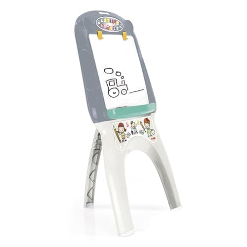 Image of Dolu Kids Jumbo Easel – Grey and White Easel – 13 Piece Accessory Set – Kids Whiteboard, 107 x 47 x 56CM – Kids Learning Activity Play Toy, Adjustable Feet