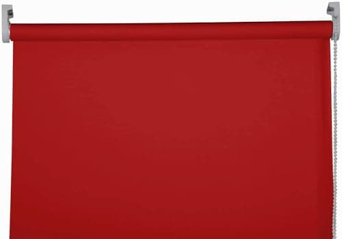 Image of Apex Furnishings Red Blackout roller blinds for windows, Thermal Insulated UV Protection Child Safety Trimmable Easy Fit Home office Window Blinds W 90cm x L 165cm