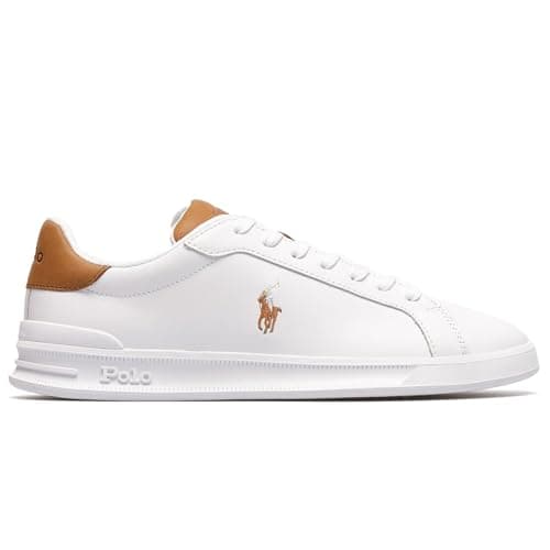 Image of RALPH LAUREN Polo Heritage Court II Sneaker White and Leather - 809877598 001 - Size, White, 7 UK