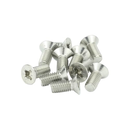 Image of M5 (5mm x 12mm Incl Head) Pozi Countersunk Machine Screws - A2 Grade Stainless Steel (Pack of 20)