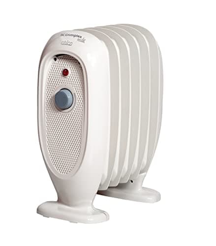 Image of Dimplex OFRB7N Eco Chico Mini Radiator, Oil Free Column Heater, Freestanding 700w Electric Heating Unit, Quiet Plug In Lightweight Portable Compact Electric Home Heater with Thermostat – White