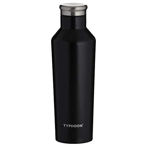 Image of Typhoon Pure Double Wall Bottle, Steel, Black. 500ml