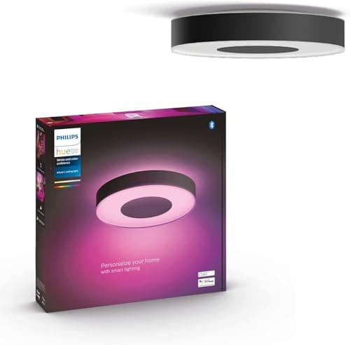 Image of Philips Hue Infuse White and Colour Ambiance Smart Ceiling Light [Large - White] with Bluetooth, Living Room Light Works with Alexa, Google Assistant and Apple Homekit, Smart Ceiling Lamp