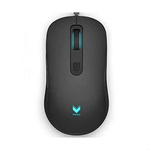 Image of Rapoo - Optical Wired Gaming Mouse, Ambidextrous with 2000 DPI Adjustable Sensor, Built-in Memory and Cool Cyclic Backlight, V16, in Black