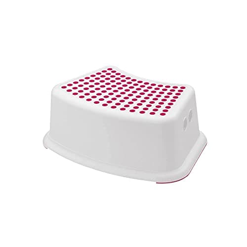 Image of Sterun Plastic Child Step Stool with Anti-Slip Top, Non-Slip Toilet Step for Toddlers, Practical Toddler Step Stool (Pink)