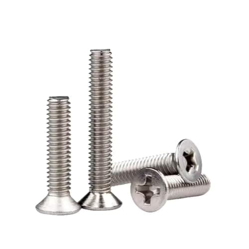 Image of 10x M3 x 18mm Pozi Countersunk Machine Screws Flat Head Pozi Drive Bolts A2-304 Stainless Steel - Corrosion Resistant Fasteners, Suitable for DIY, Electronics, and Construction