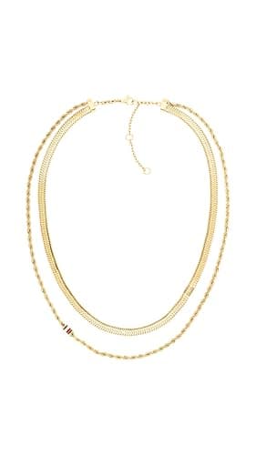 Image of Tommy Hilfiger Jewelry Women's Doble Chain Necklace in Yellow Gold - 2780980