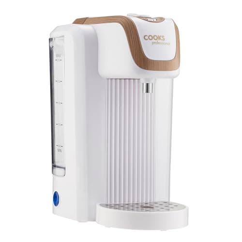 Image of Cooks Professional Instant Hot Water Dispenser 2600W with 2.5L Capacity & Drip Tray | Energy Efficient Boiling Kettle Kitchen Dispensers for Hot Drinks, Tea & Coffee Making | Nordic White