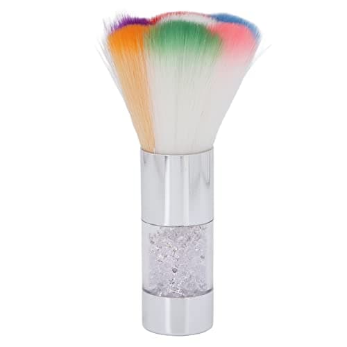 Image of Colorful Makeup Brush,Travel Kabuki Brush for Blusher Loose Powder,Nail Art Powder Cleaning Brush Cosmetic Tool (small)(Silver)