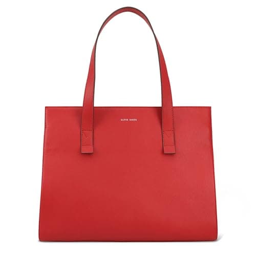 Image of Lloyd Baker London – LALITAH Leather Tote Bag: Women's Timeless Modern Design in 100% Genuine Full Grain Leather with a Full Zip Closure- SAMBA (Red)