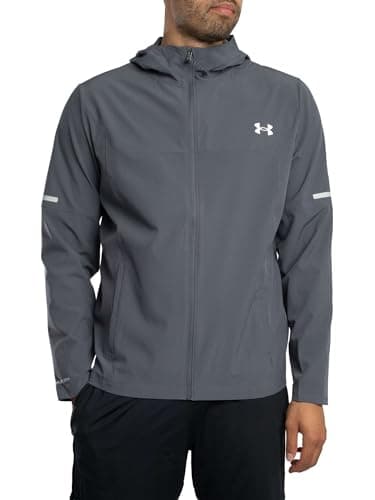 Image of Under Armour Men's Tech Utility Woven Jacket, Castlerock/White, XL