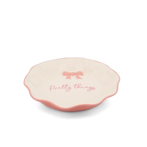 Image of Sass & Belle Bow Trinket Dish - Decorative Ceramic Jewellery Tray, Trinket Tray or Jewellery Stand for Small Accessories, Unique Design from Sass and Belle