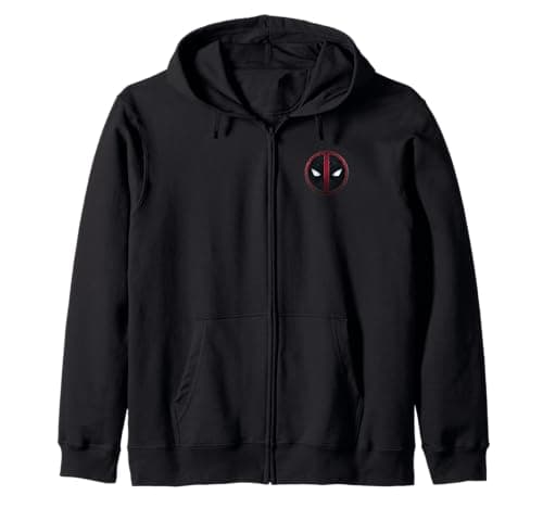 Image of Marvel Studios Deadpool & Wolverine Corner Deadpool Symbol Zip Hoodie