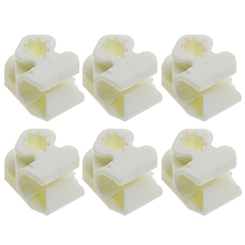Image of The Lord of the Tools Car Brake Hose Clips Brake Pipe Plastic Fixed Clamp Holder Fasteners Vehicle Replacement Parts White 6 Pack