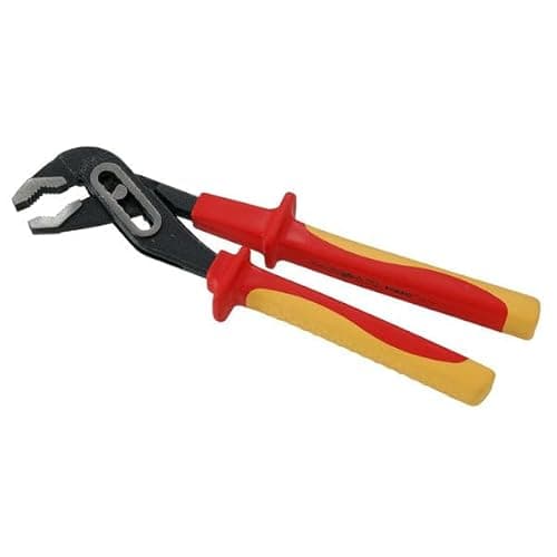 Image of Neilsen CT3965 10in / 250mm VDE Water Pump Pliers - Rated 1000V | Locking Slip-Joint | 50mm Capacity | Heavy Duty Combination Jaws | Ideal for Gripping Hexagonal Round & Square Objects