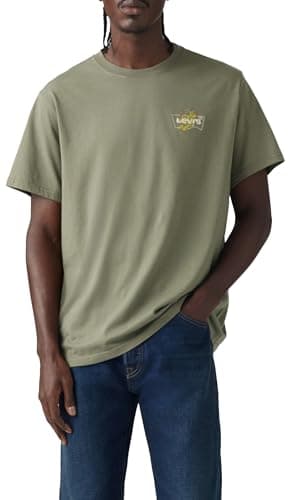 Image of Levi's Men's SS Relaxed Fit Tee T-Shirt, Ssnl Bw Cacti Logo D, M