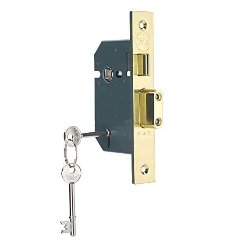 Image of Yale 5 Lever Mortice Sashlock, High Security, Brass Finish, 2.5 Inch/64 mm