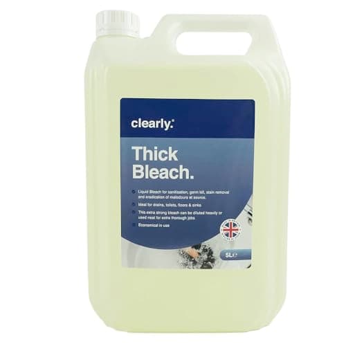 Image of Clearly Thick Bleach, 5L, Extra Strong Toilet Bleach Liquid for Sanitisation and Disinfection, Cleaning Products for Home and Workplace (2)