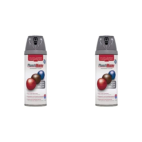 Image of Plasti-Kote 21101 400ml Premium Gloss - Medium Grey (Pack of 2)