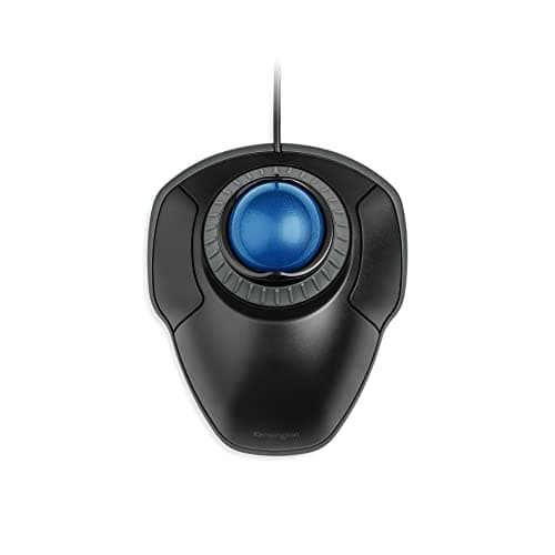 Image of Kensington Orbit Mouse - Wired Ergonomic TrackBall Mouse for PC, Mac and Windows with Scroll Ring, Ambidextrous Design and Optical Tracking - Blue (K72337EU)